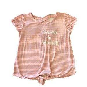 Lily Bleu Girls Shirt Blouse Multicolored Stripes Size Large Size 14 Tied front